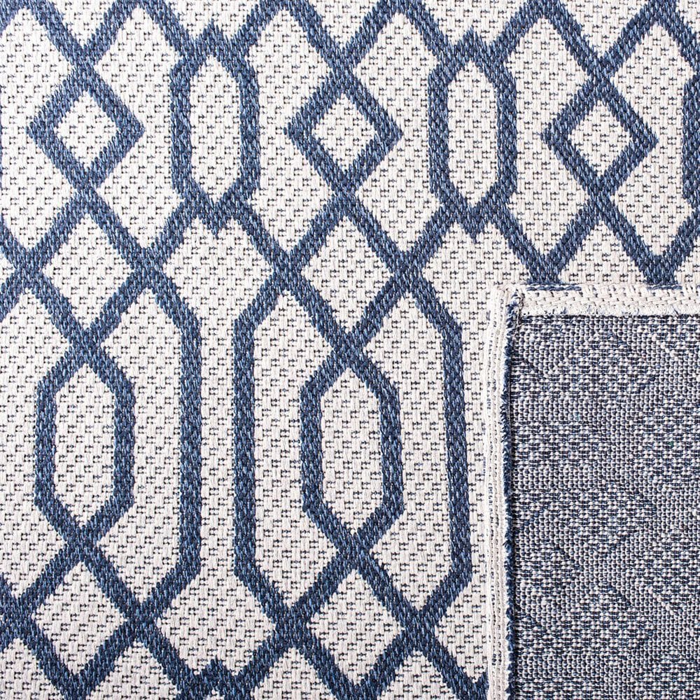 Safavieh Martha Stewart Cotton MSR421M 4&#39; x 6&#39; Blue and Grey Area Rug, , large