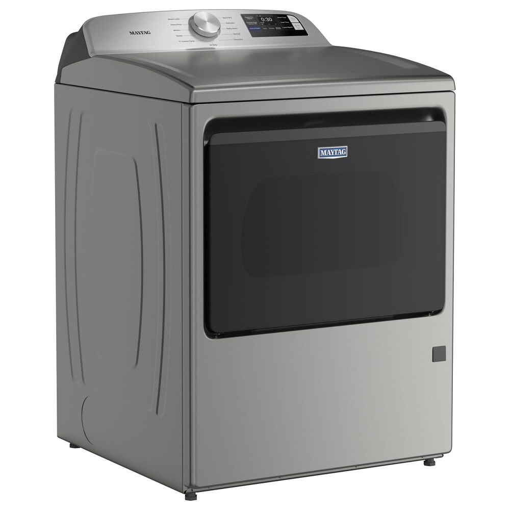 Maytag 7.4 Cu. Ft. Smart Front Load Gas Dryer with Extra Power in Classic Silver, , large