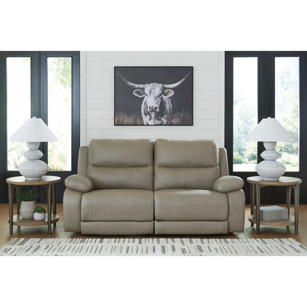 Ashley Narwhal Place 2-Piece Power Reclining Symmetrical Sectional Loveseat in Pebble, , large