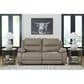 Ashley Narwhal Place 2-Piece Power Reclining Symmetrical Sectional Loveseat in Pebble, , large