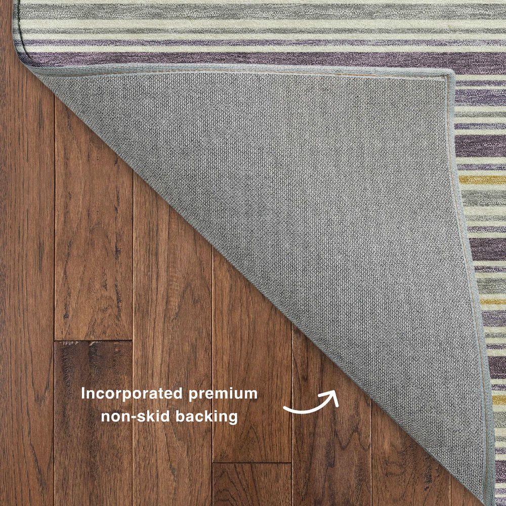 Dalyn Rug Company Soft Essentials Striped Plum 10' x 14' Indoor/Outdoor Area Rug, , large