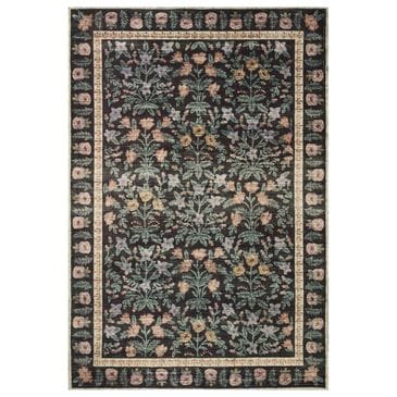 Rifle Paper Co. x Loloi Eden Mughal Garden 2"6" x 9"6" Black Runner, , large