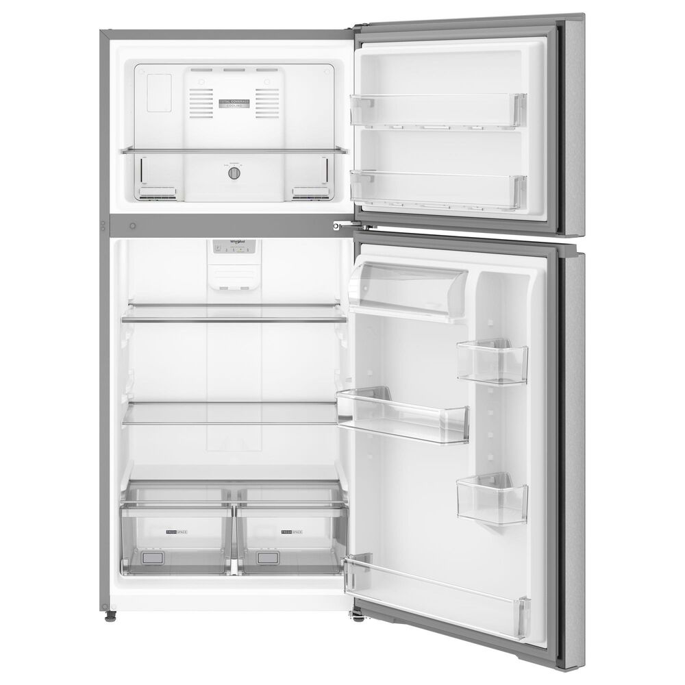 Whirlpool 19 Cu. Ft. Top Freezer Refrigerator in Fingerprint-Resistant Stainless Steel, , large