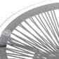Hearth and Haven Nusa Round Patio Side Table in Black and Clear, , large