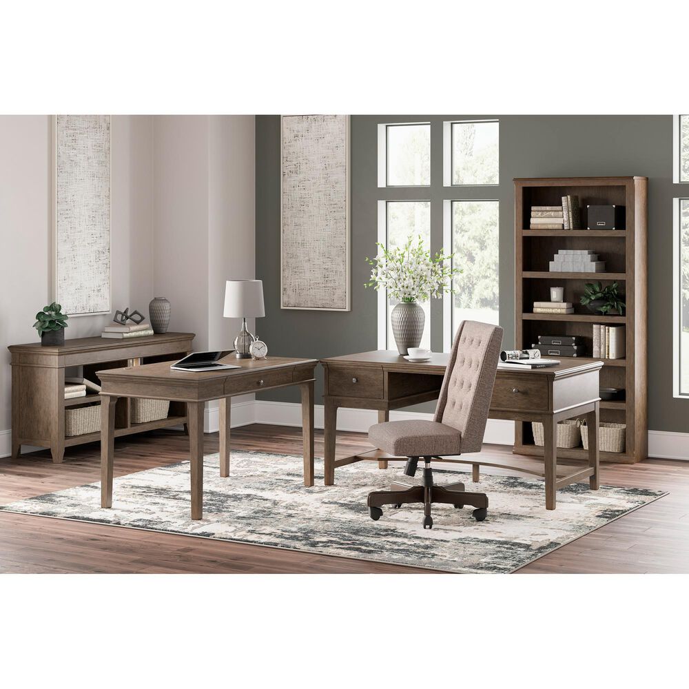 Ashley Janismore Credenza in Weathered Gray, , large