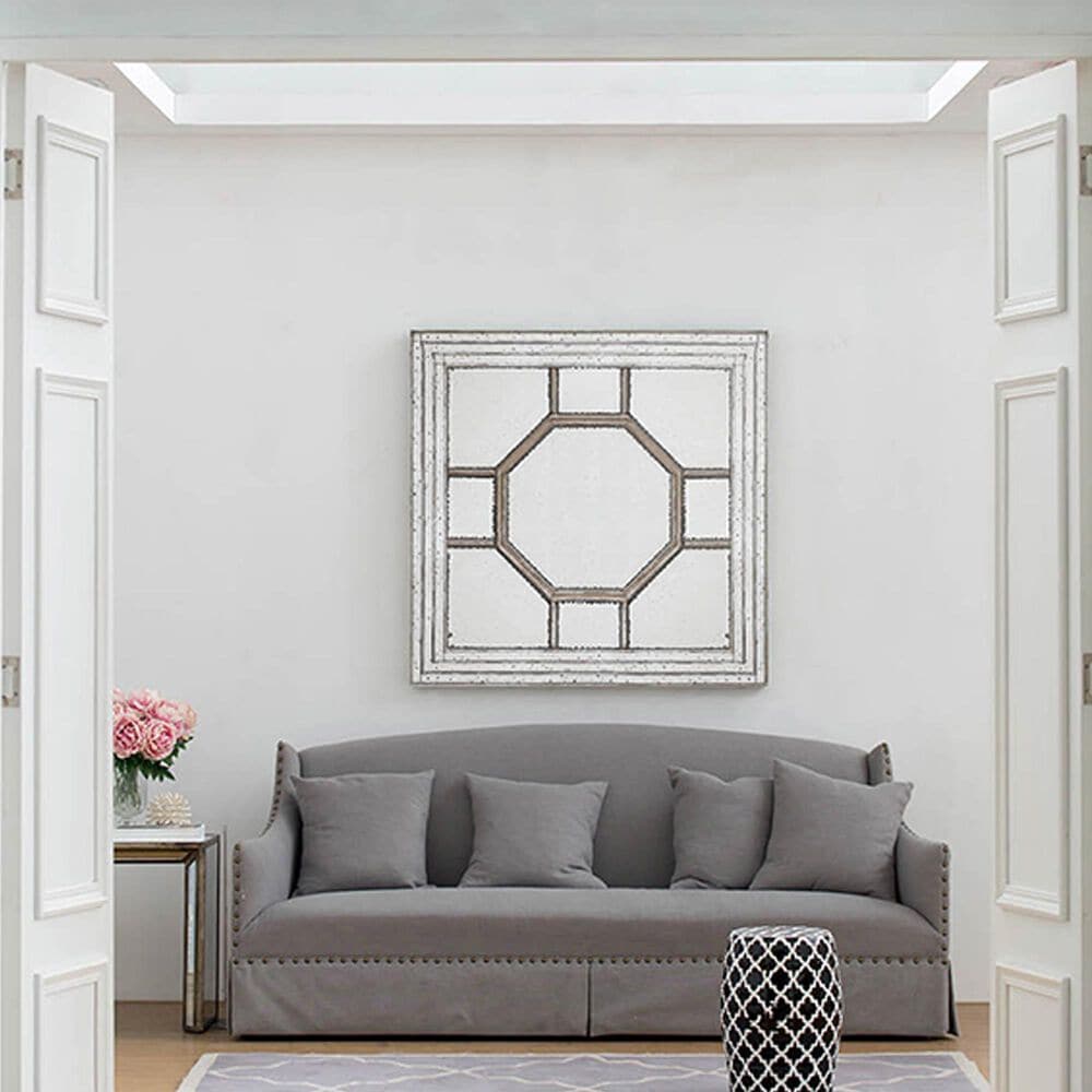A&amp;B Home Irving Wall Mirror in Sliver and Weathered Gold, , large