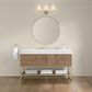 37B Mauri 60" Single Bathroom Vanity with Metal Base in Walnut Drift with High-Profile 4" White Composite Stone Top, , large