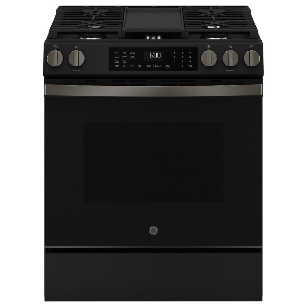 GE Appliances 30&quot; Slide-In Front-Control Convection Gas Range in Fingerprint Resistant Black Slate, , large