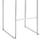Lumisource Fuji Stackable Barstool with Grey Faux Leather Cushion in Stainless Steel (Set of 2), , large
