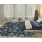 Nourison Garden Oasis GOA03 Navy 9" x 12" Indoor/Outdoor Area Rug, , large