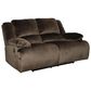 Signature Design by Ashley Clonmel Manual Reclining Loveseat in Chocolate, , large