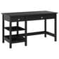 Bush Broadview 2-Drawer Computer Desk with Shelves in Classic Black, , large
