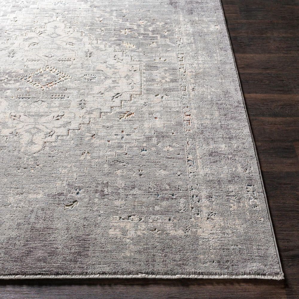 Surya Presidential PDT-2311 7&#39;9&quot; x 10&#39;3&quot; Charcoal, Ivory, Blue and Orange Area Rug, , large