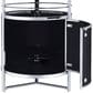 Mayberry Hill Lalia Wine Cabinet in Black and Chrome, , large
