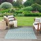 Nourison Positano Southwestern Aqua 5" x 7" Indoor/Outdoor Area Rug, , large