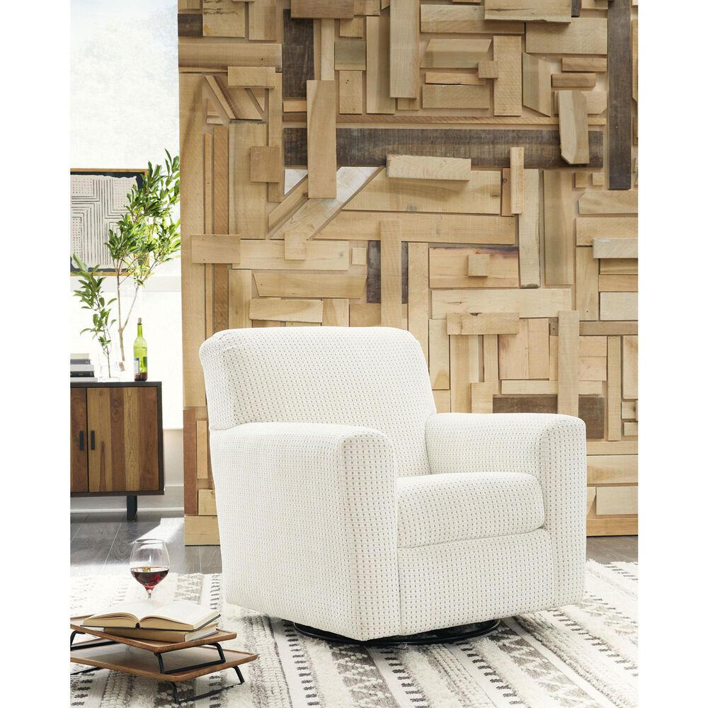 Ashley Herstow Swivel Glider Accent Chair in Ivory, , large