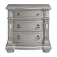 Davis International Glam 3 Drawer Nightstand in Gray with USB Port, , large