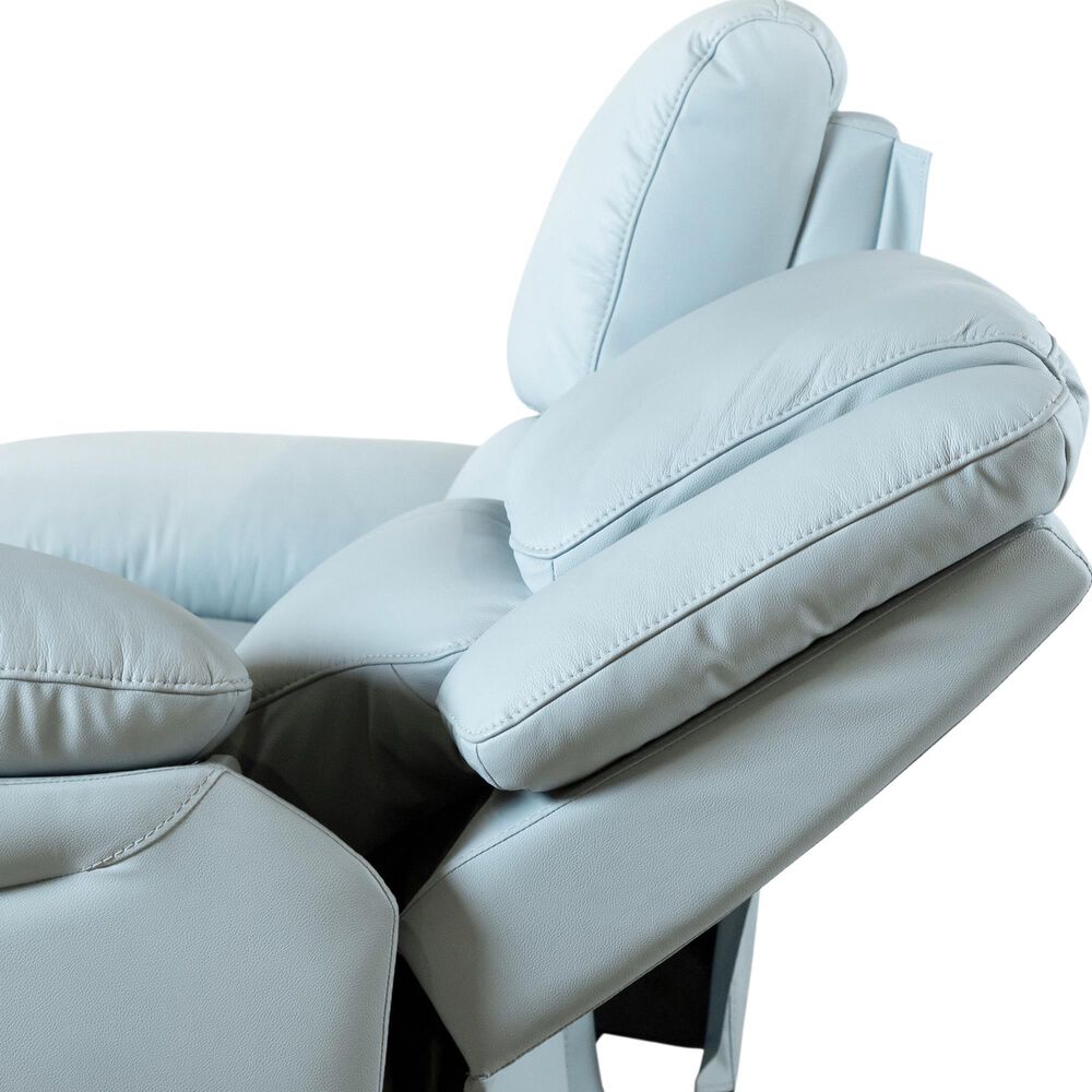 Furniture of America Glarus Manual Reclining Sofa in Powder Blue, , large