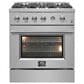 Forno Marco 30" Freestanding Gas Range in Stainless Steel, , large