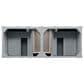 James Martin Vanities Brittany 60" Double Bathroom Vanity in Urban Gray with 3 cm Eternal Jasmine Pearl Quartz Top, , large