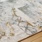 Surya Dresden Taupe, Off-White, Dusty Sage, Deep Teal, Light Gray, Mustard and Ink Blue 12" x 15" Area Rug, , large
