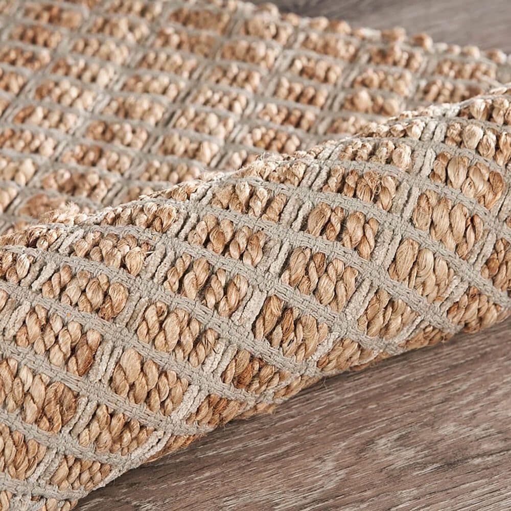 L&amp;R Resources Natural Fiber Geometric 5&#39; x 7&#39;9&quot; Gray Area Rug, , large