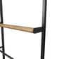 Maple and Jade 6-Rung Decorative Ladder in Matte Black and Brown, , large
