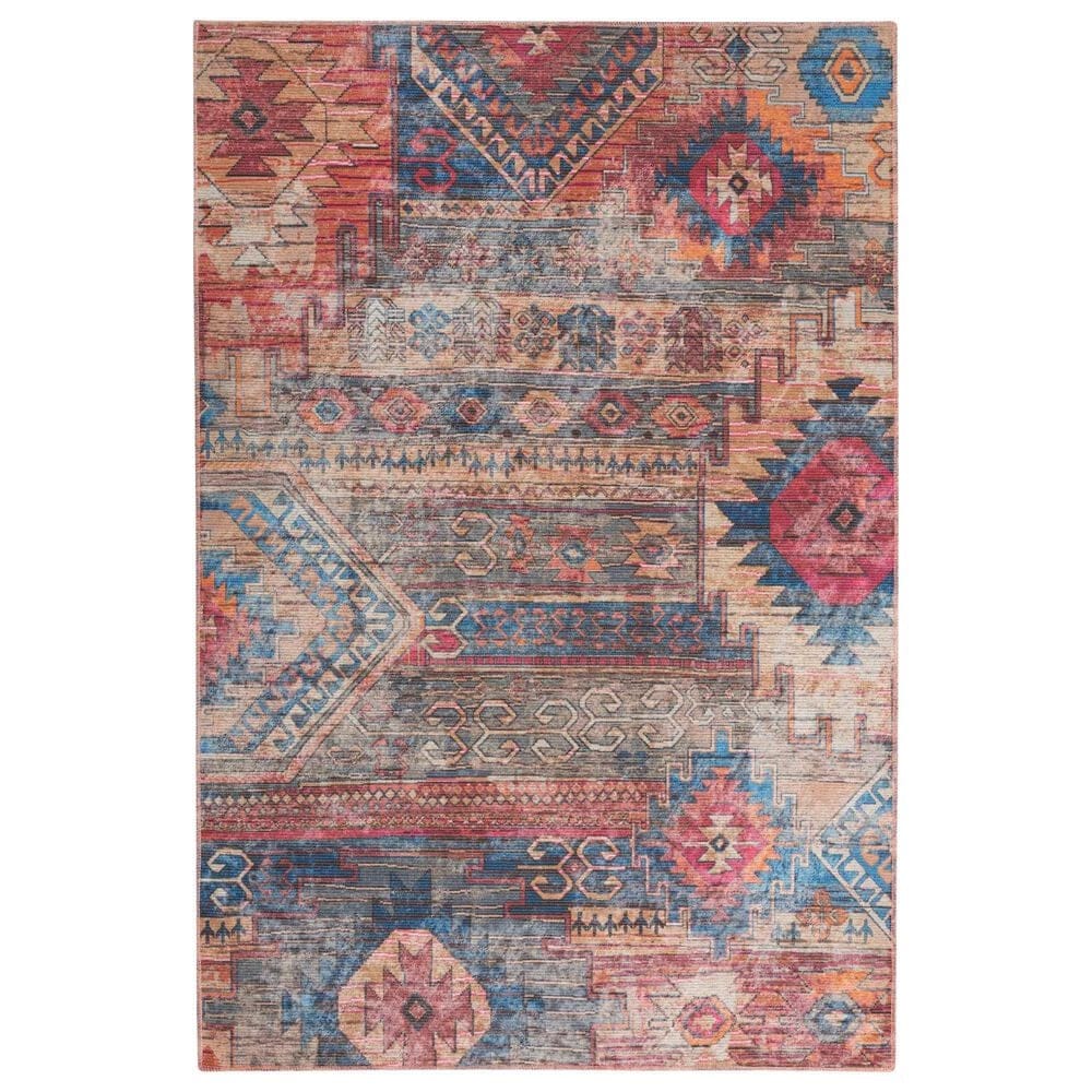 57 Grand by Nicole Curtis Series 1 5"3" x 7"3" Blue, Green and Ivory Area Rug, , large
