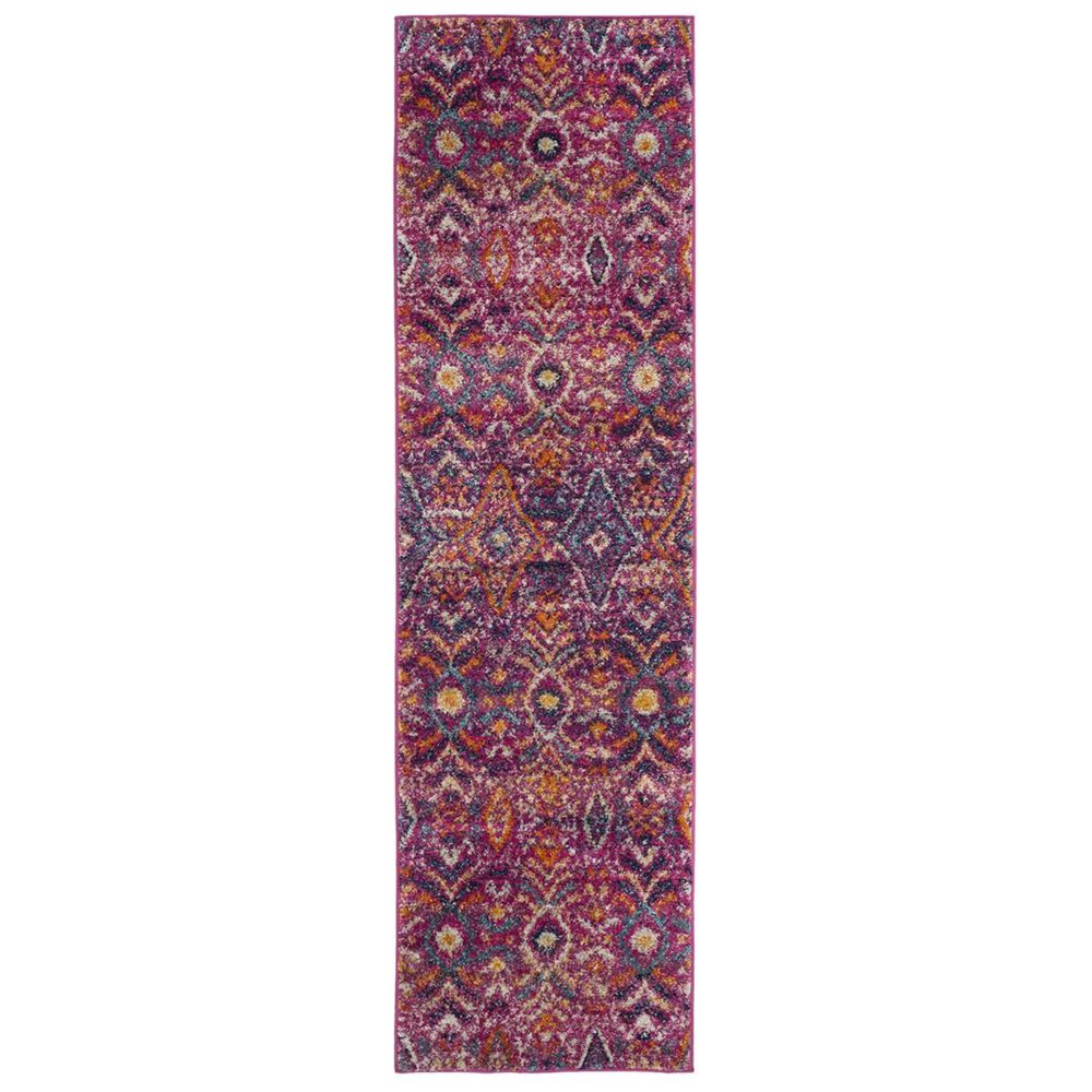 Safavieh Madison MAD610M 2"2" x 12" Fuchsia and Multi Runner, , large