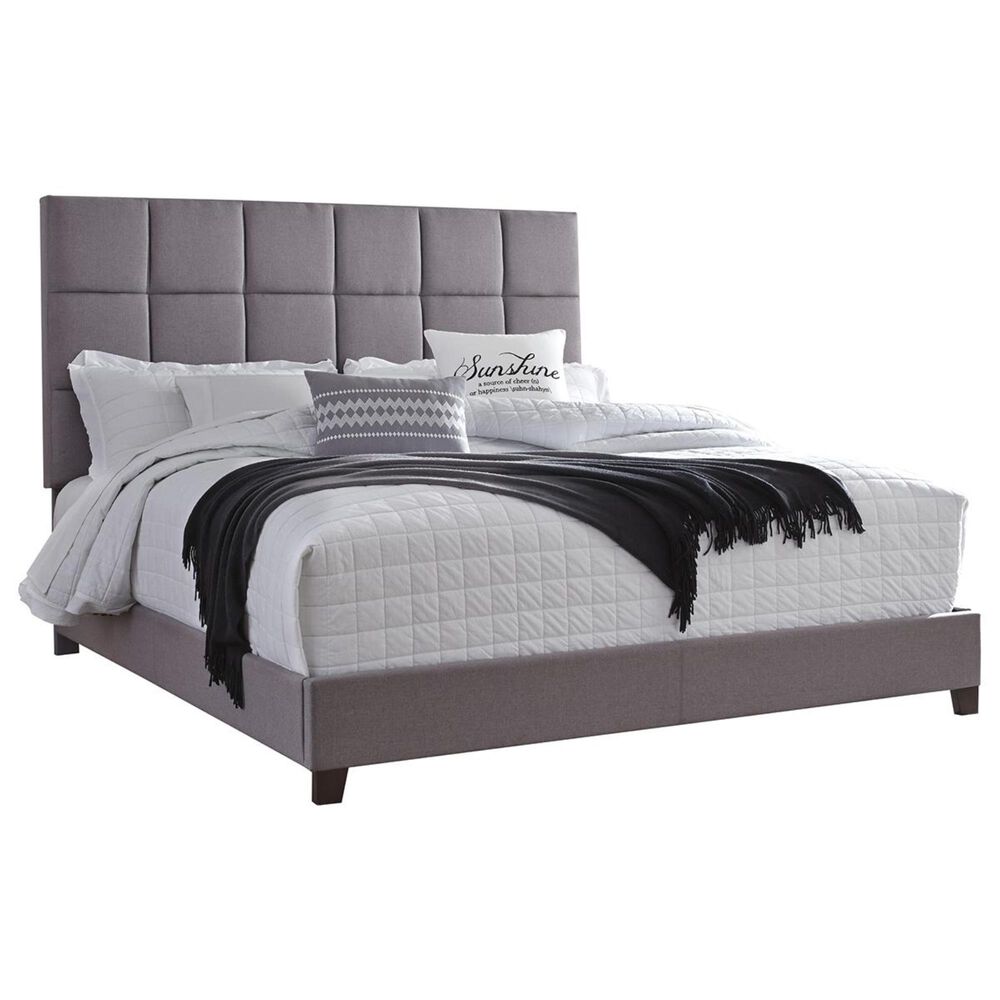 Signature Design by Ashley Dolante King Upholstered Bed in Gray, , large