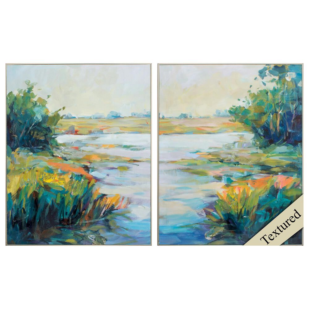Propac "Marsh Colors" Wall Art in Green (Set of 2), , large