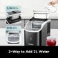 Euhomy 34 Lbs Portable Cube Ice Maker with External Water Tank in Black, , large