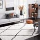 Safavieh August Shag 8" x 10" Ivory and Dark Grey Area Rug, , large