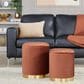 Lumisource Marla 2-Piece Nesting Pleated Ottoman Set in Light Brown, , large