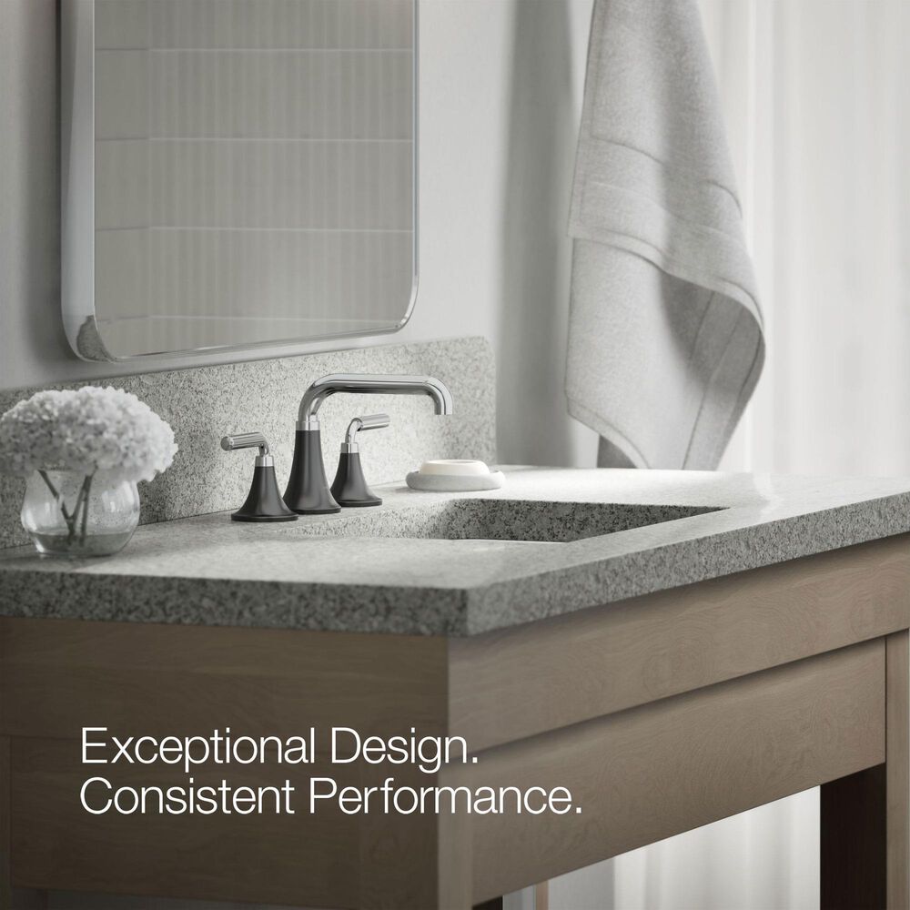 Kohler Tone Widespread Bathroom Sinks in Polished Chrome and Matte Black, , large