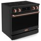 Thor Kitchen Gordon Ramsay 6 Cu. Ft. 36" Professional Electric Range with Rose Gold Handle Kit in Black, , large
