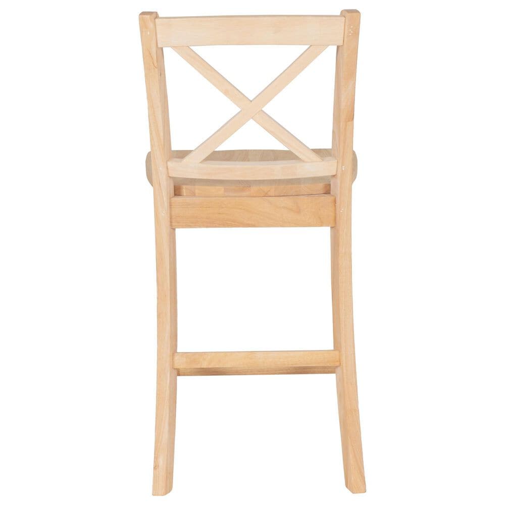 Linon Home Decor Torino X-Back Counter Stool in Natural Unfinished, , large