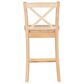 Linon Home Decor Torino X-Back Counter Stool in Natural Unfinished, , large