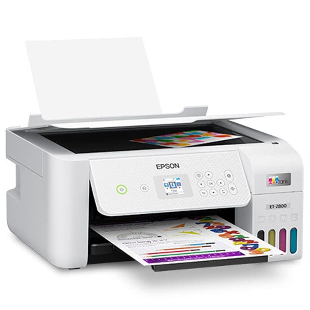 Epson EcoTank ET-2800 Wireless All-in-One Supertank Inkjet Printer in White, , large