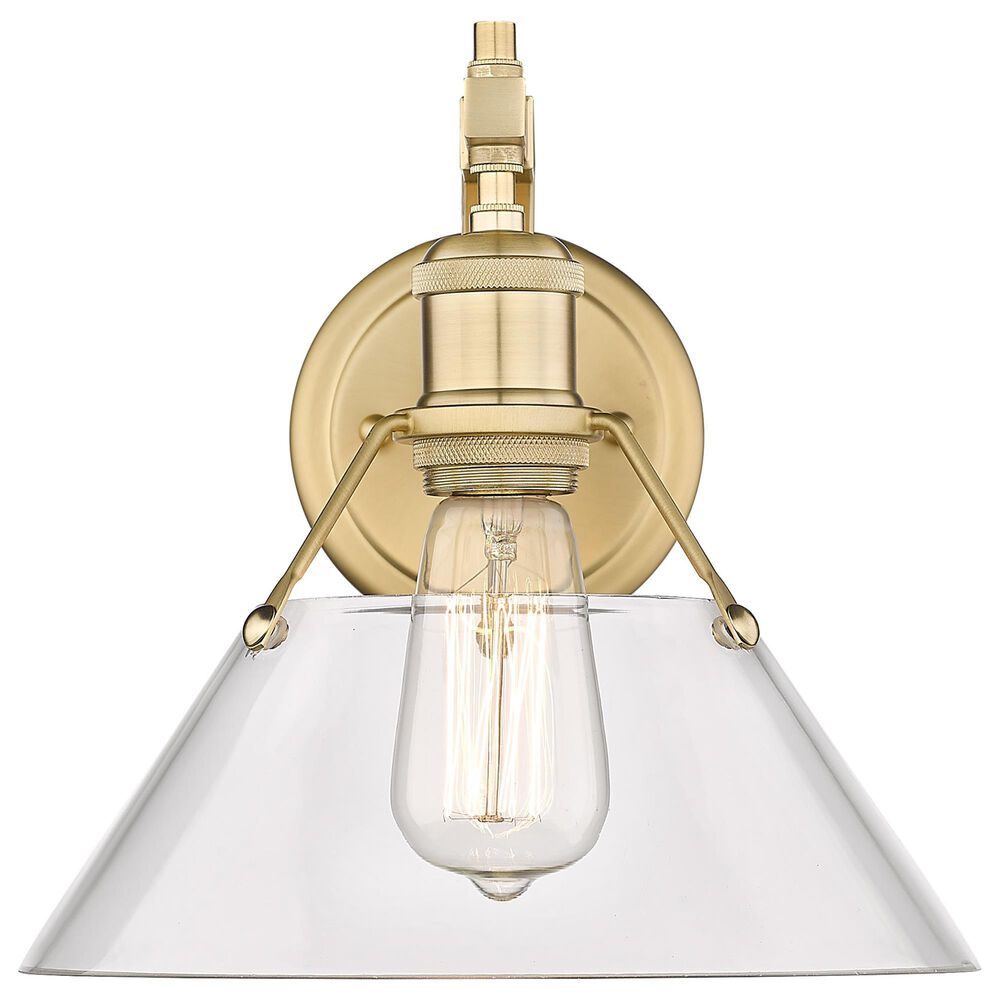 Golden Lighting Orwell 1-Light Wall Sconce with Clear Shade in Brushed Champagne Bronze, , large
