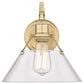 Golden Lighting Orwell 1-Light Wall Sconce with Clear Shade in Brushed Champagne Bronze, , large