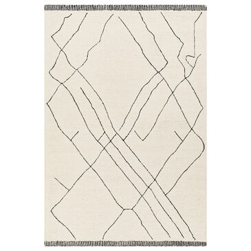 Surya Carpet, Inc. Arsenal 5" x 7"6" Cream and Black Area Rug, , large