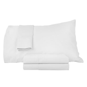 HN International 4-Piece Queen Sateen Sheet Set in White, , large