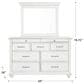 Ashley Kanwyn Dresser and Mirror in Distressed Whitewash, , large