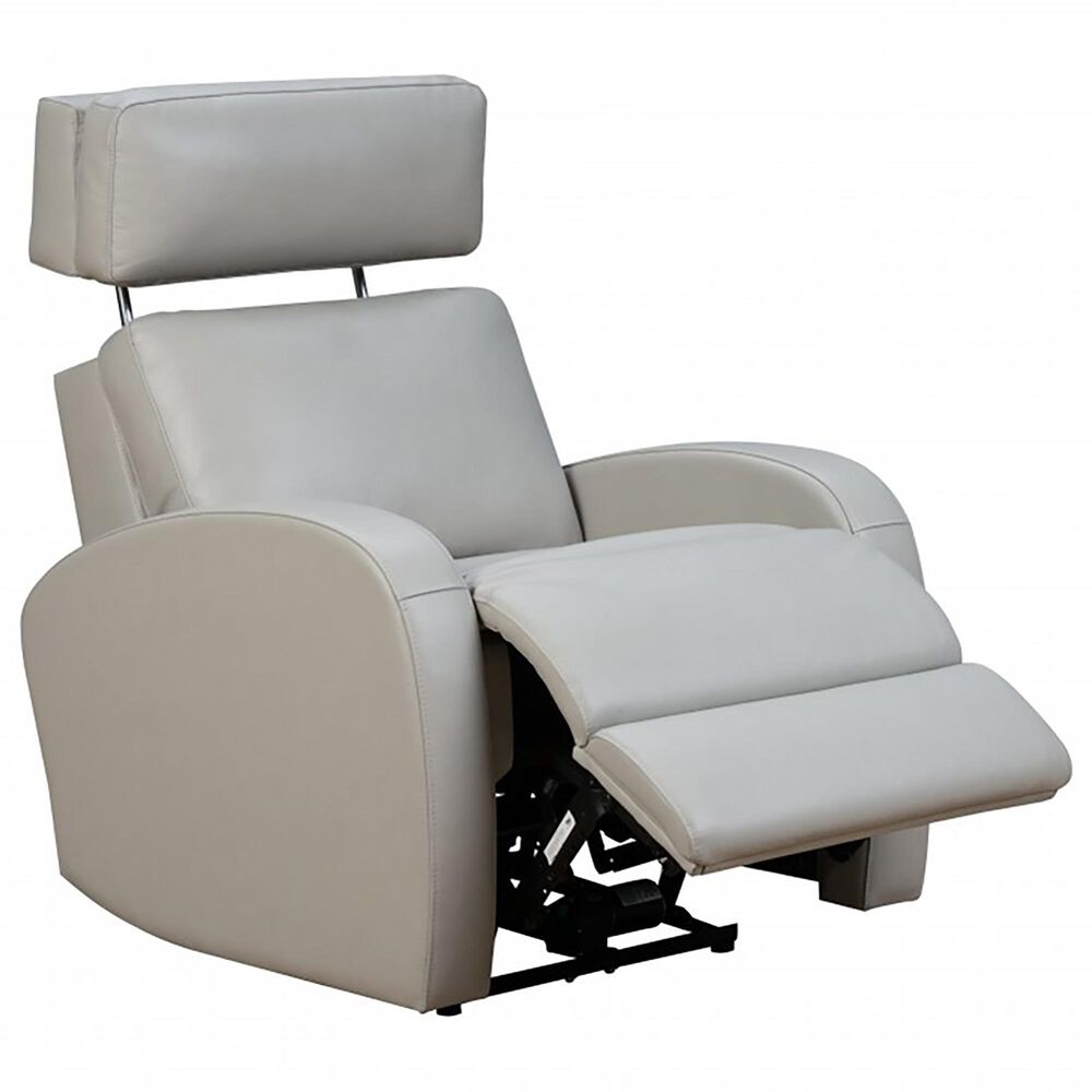 Barcalounger Levi Leather Power Recliner with Power Headrest in Bentley Dove, , large