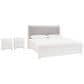 Ashley Maeling King Panel Bed with Two Nightstands in Matte White, , large