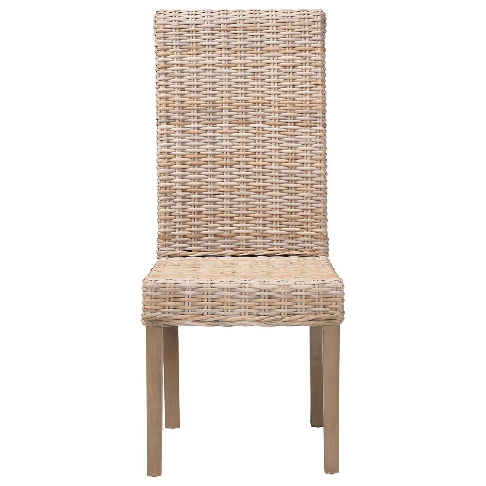 Baxton Studio Santiago Side Chair in Grey and Rustic Taupe, , large