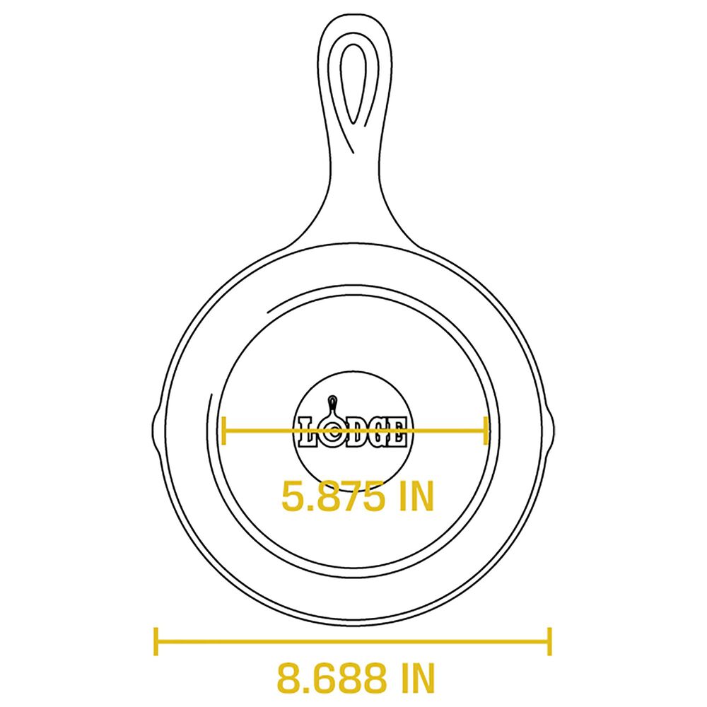 Lodge 8&quot; Cast Iron Skillet in Black, , large