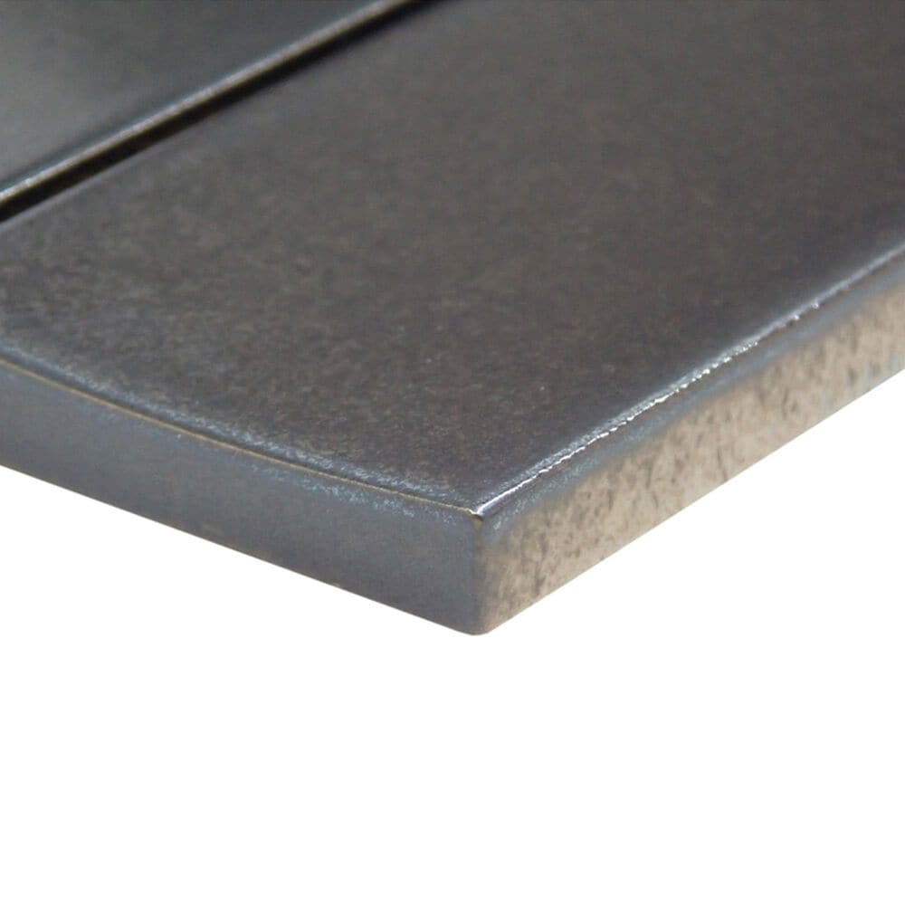 Emser Kaizen Pewter 2" x 8" Rectangle on 9" x 15" Satin Porcelain Mosaic Sheet, , large