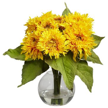 Nearly Natural Inc Golden Sunflower Arrangement, , large